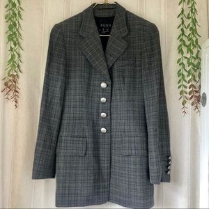 ESCADA Vintage Grey Wool Blazer Jacket